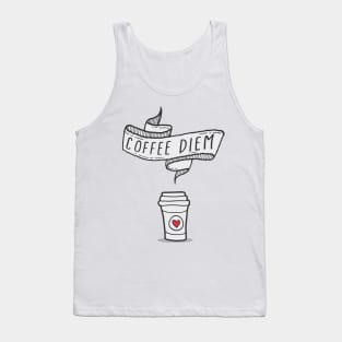 Coffee Lover Carpe Diem Caffeine Addict Tank Top